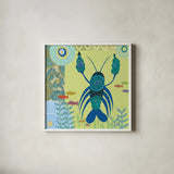 Underwater World I by Farida Zaman. Shown in a crisp white glass frame for a clean and minimalist style. Available as an archival giclee rolled canvas, fine art paper, or poster print. SKU 33254a.