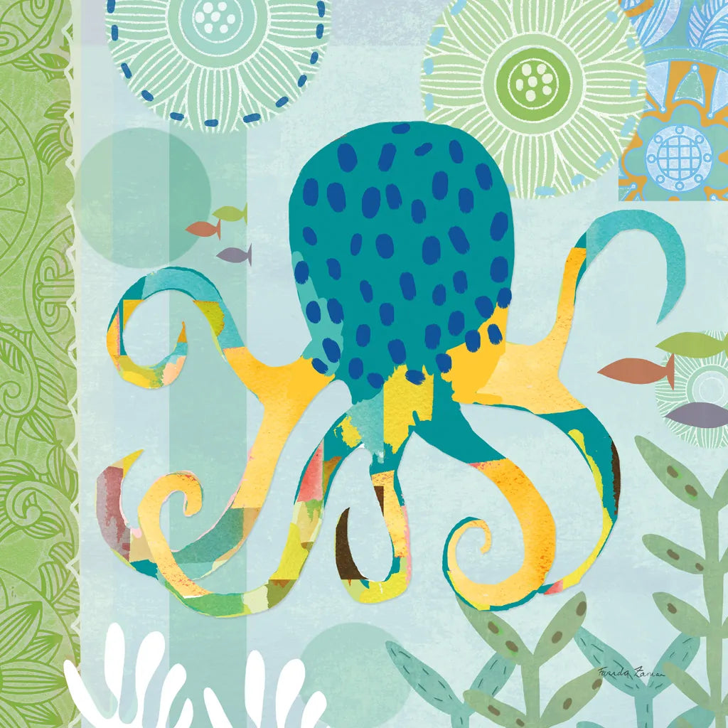 Underwater World II by Farida Zaman. SKU 33255a. Archival Giclee Fine art print for wall decor.