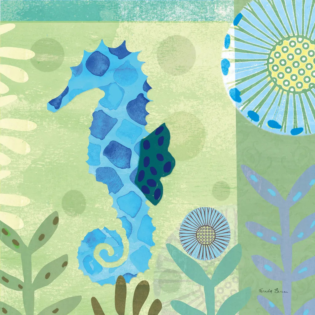 Underwater World III by Farida Zaman. SKU 33256a. Archival Giclee Fine art print for wall decor.