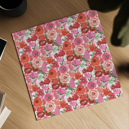 Valentine Chic Pattern IV by Farida Zaman. Shown as a detailed flat fine art print, highlighting archival giclee quality. Available as an archival giclee rolled canvas, fine art paper, or poster print. SKU 39750a.