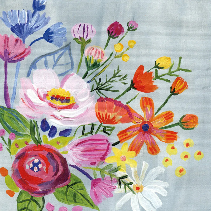 Vintage Floral II by Farida Zaman. SKU 42506a. Archival Giclee Fine art print for wall decor.