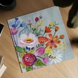 Vintage Floral II by Farida Zaman. Shown as a detailed flat fine art print, highlighting archival giclee quality. Available as an archival giclee rolled canvas, fine art paper, or poster print. SKU 42506a.