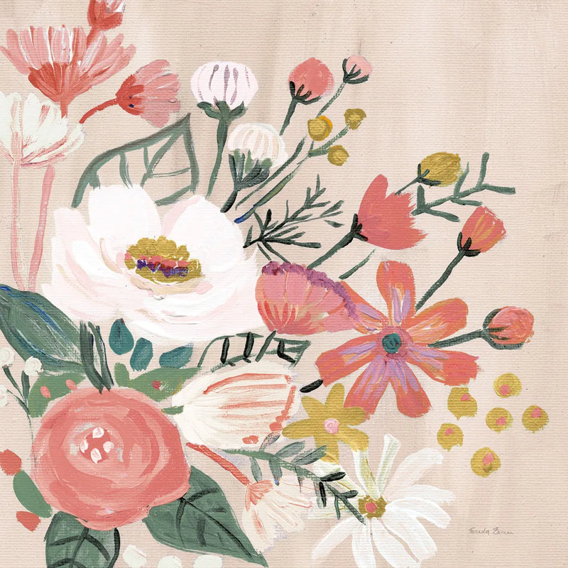 Vintage Floral II Modern by Farida Zaman. SKU 52774a. Archival Giclee Fine art print for wall decor.