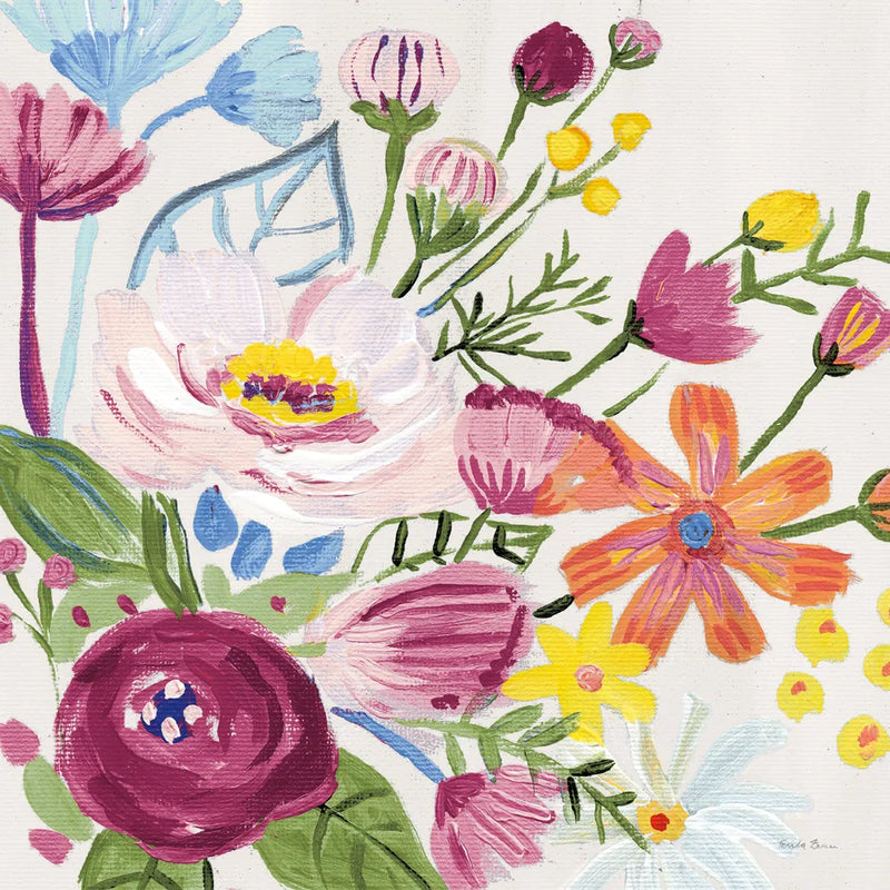 Vintage Floral II v2 Crop by Farida Zaman. SKU 54806a. Archival Giclee Fine art print for wall decor.