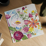 Vintage Floral II v2 Crop by Farida Zaman. Shown as a detailed flat fine art print, highlighting archival giclee quality. Available as an archival giclee rolled canvas, fine art paper, or poster print. SKU 54806a.