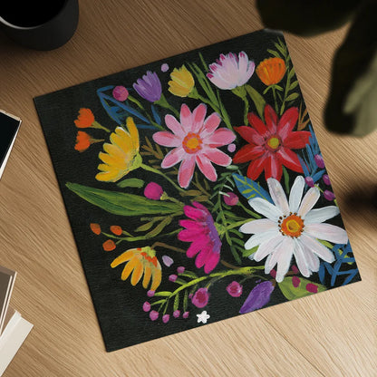 Vintage Floral III by Farida Zaman. Shown as a detailed flat fine art print, highlighting archival giclee quality. Available as an archival giclee rolled canvas, fine art paper, or poster print. SKU 42507a.