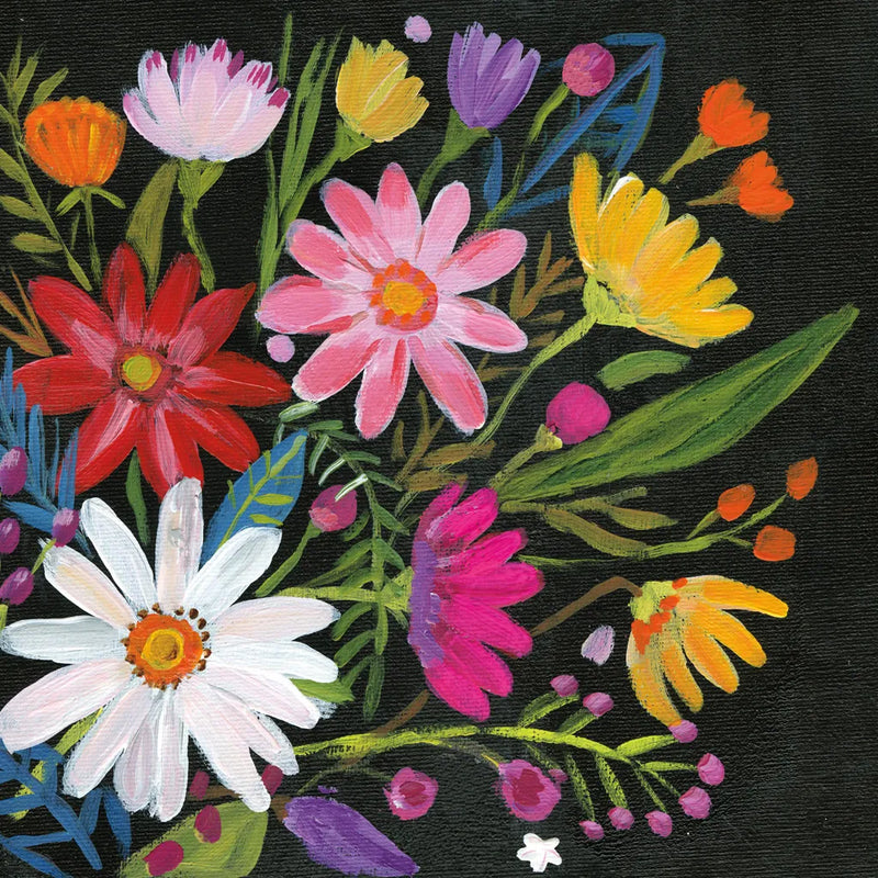 Vintage Floral III Flipped by Farida Zaman. SKU 42961a. Archival Giclee Fine art print for wall decor.