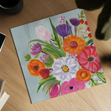 Vintage Floral IV Flipped by Farida Zaman. Shown as a detailed flat fine art print, highlighting archival giclee quality. Available as an archival giclee rolled canvas, fine art paper, or poster print. SKU 42962a.