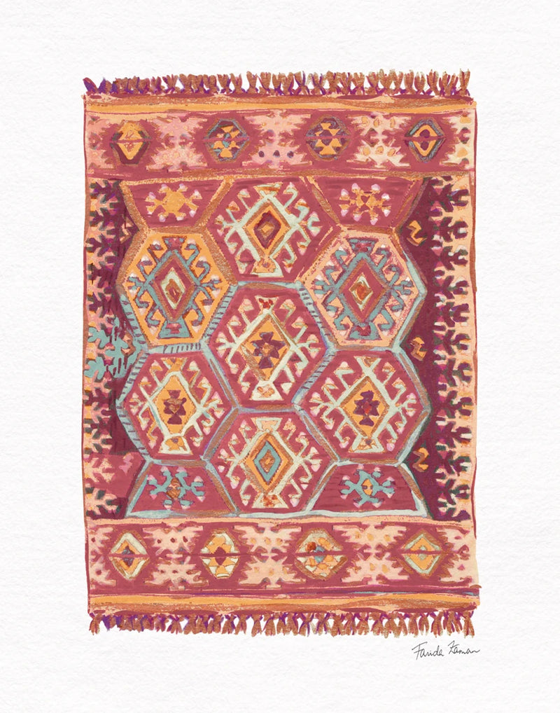 Warm Moroccan Rug II by Farida Zaman