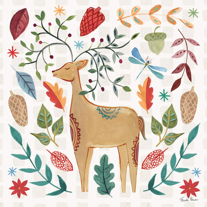 Whimsical Woodland III by Farida Zaman. SKU 58232a. Archival Giclee Fine art print for wall decor.