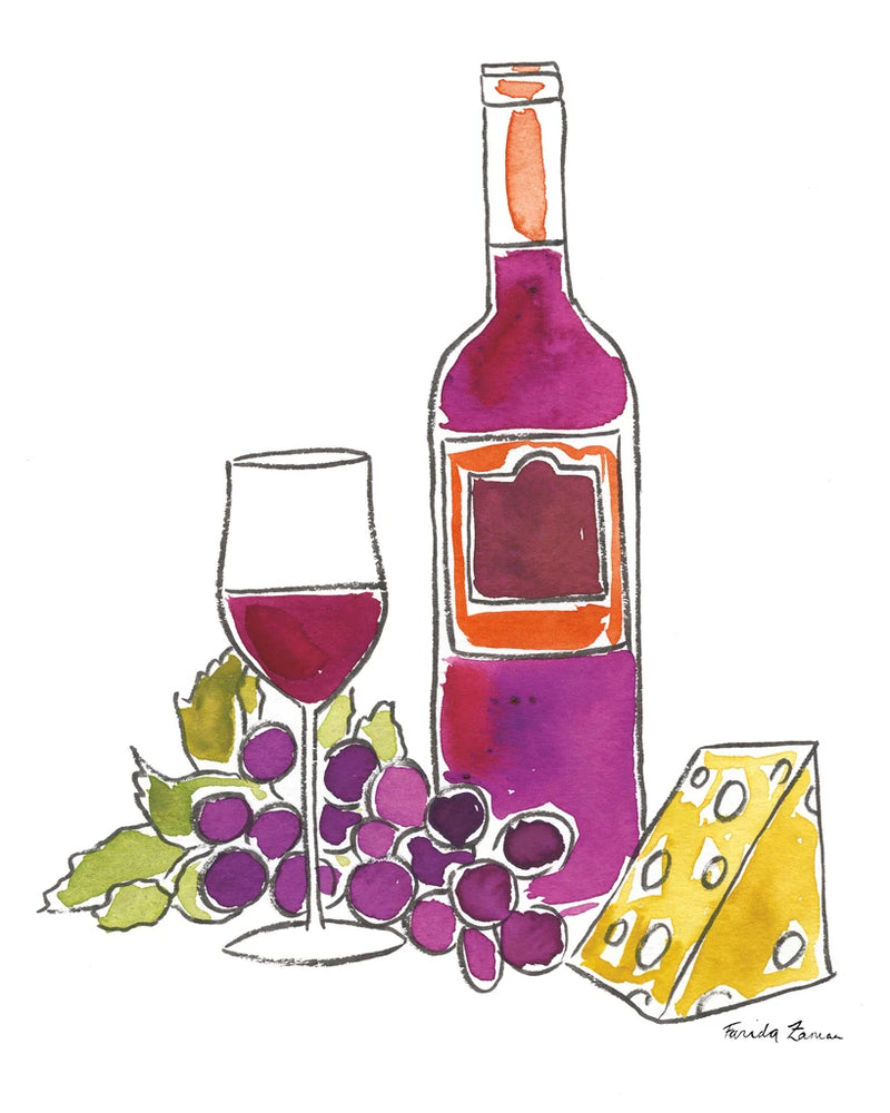 Wine Time III by Farida Zaman