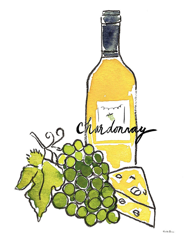 Wine Time IV Chardonnay by Farida Zaman
