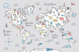 World Map Pastel by Farida Zaman. SKU 66679i. Archival Giclee Fine art print for wall decor.
