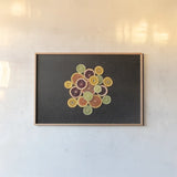 Citrus Drama II by Felicity Bradley. shown as a paper print in a natural frame. Available as a archival giclee rolled canvas, fine art paper, or poster print. SKU 45713i.