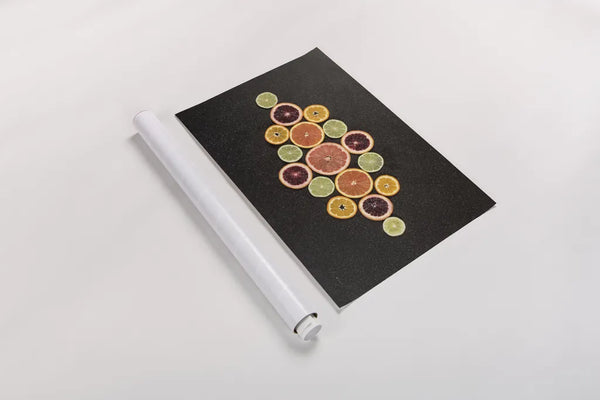 Citrus Drama III by Felicity Bradley. shown as a rolled paper print. Available as archival giclee rolled canvas, fine art paper, or poster print. SKU 45714i.