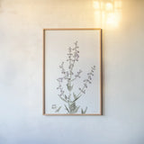 Simple Stems III Light Crop by Felicity Bradley. shown as a paper print in a natural frame. Available as a archival giclee rolled canvas, fine art paper, or poster print. SKU 56818h.