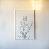 Simple Stems III Light Crop by Felicity Bradley. shown as a paper print in a white frame. Available as a archival giclee rolled canvas, fine art paper, or poster print. SKU 56818h.