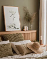 Simple Stems VI Light Crop by Felicity Bradley. shown as a paper print in a natural frame. Available as a archival giclee rolled canvas, fine art paper, or poster print. SKU 56820h.