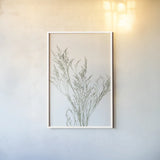 Simple Stems VII Light Crop by Felicity Bradley. shown as a paper print in a white frame. Available as a archival giclee rolled canvas, fine art paper, or poster print. SKU 56821h.