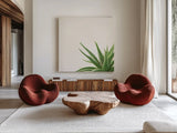 Succulent Simplicity II Neutral by Felicity Bradley. Shown as extra-large giant wall art in a modern living room. Available as an archival giclee rolled canvas, fine art paper, or poster print. SKU 41649a.