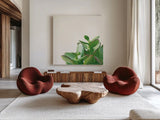 Succulent Simplicity IV Neutral by Felicity Bradley. Shown as extra-large giant wall art in a modern living room. Available as an archival giclee rolled canvas, fine art paper, or poster print. SKU 41651a.
