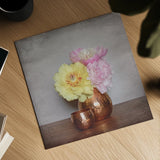 Vintage Peony Dreams II by Felicity Bradley. Shown as a detailed flat fine art print, highlighting archival giclee quality. Available as an archival giclee rolled canvas, fine art paper, or poster print. SKU 36956a.