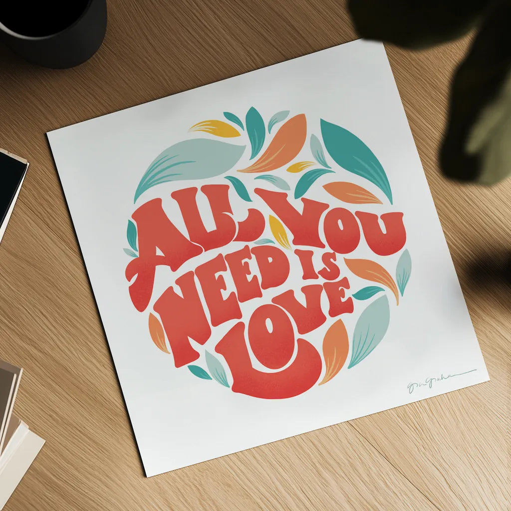 All You Need I by Gia Graham. Shown as a detailed flat fine art print, highlighting archival giclee quality. Available as an archival giclee rolled canvas, fine art paper, or poster print. SKU 66136a.