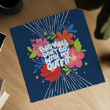 Bad Vibes I Bright Sq by Gia Graham. Shown as a detailed flat fine art print, highlighting archival giclee quality. Available as an archival giclee rolled canvas, fine art paper, or poster print. SKU 79548a.