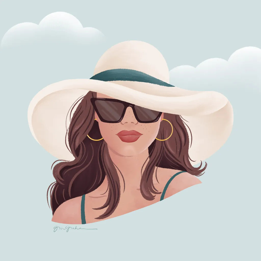 Beach Girl II by Gia Graham. SKU 99719a. Archival Giclee Fine art print for wall decor.