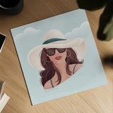 Beach Girl II by Gia Graham. Shown as a detailed flat fine art print, highlighting archival giclee quality. Available as an archival giclee rolled canvas, fine art paper, or poster print. SKU 99719a.