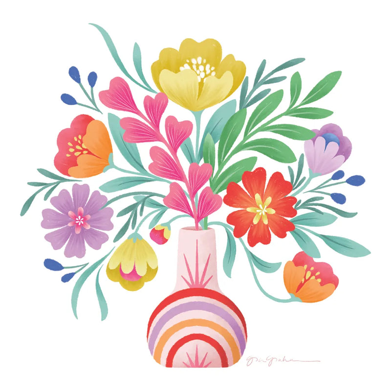 Bold Bouquet by Gia Graham. SKU 87441a. Archival Giclee Fine art print for wall decor.