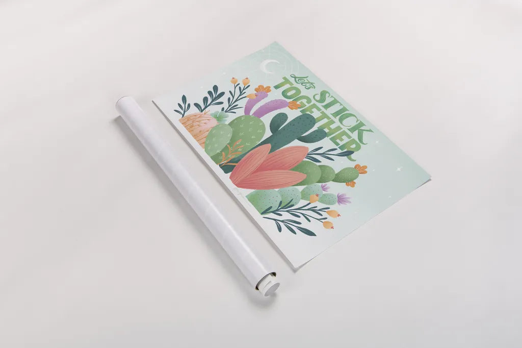 Cactus Garden I by Gia Graham. shown as a rolled paper print. Available as archival giclee rolled canvas, fine art paper, or poster print. SKU 87267i.