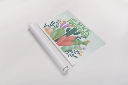 Cactus Garden I by Gia Graham. shown as a rolled paper print. Available as archival giclee rolled canvas, fine art paper, or poster print. SKU 87267i.