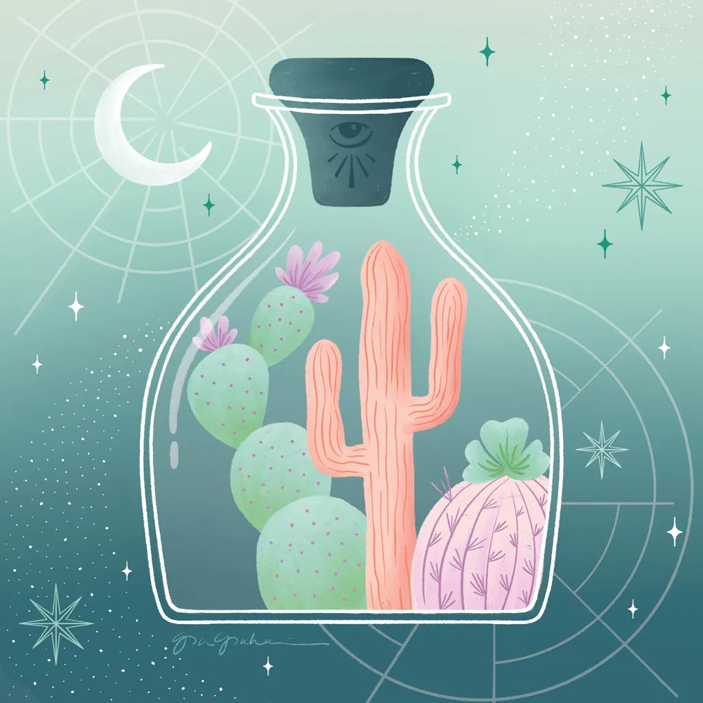 Cactus Garden III by Gia Graham. SKU 87269a. Archival Giclee Fine art print for wall decor.