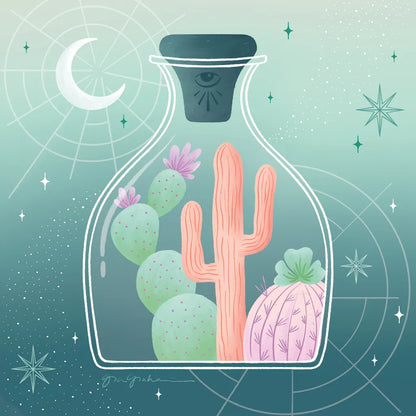 Cactus Garden III by Gia Graham. SKU 87269a. Archival Giclee Fine art print for wall decor.