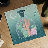 Cactus Garden III by Gia Graham. Shown as a detailed flat fine art print, highlighting archival giclee quality. Available as an archival giclee rolled canvas, fine art paper, or poster print. SKU 87269a.