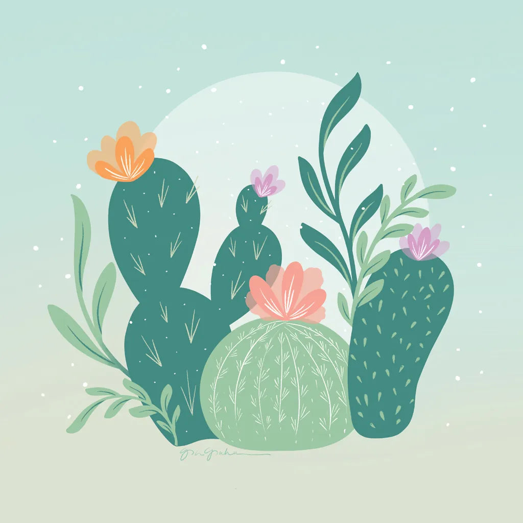 Cactus Garden IV by Gia Graham. SKU 87270a. Archival Giclee Fine art print for wall decor.