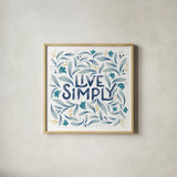 Calm Words I by Gia Graham. Shown in a natural wood glass frame for a timeless modern aesthetic. Available as an archival giclee rolled canvas, fine art paper, or poster print. SKU 68012a.