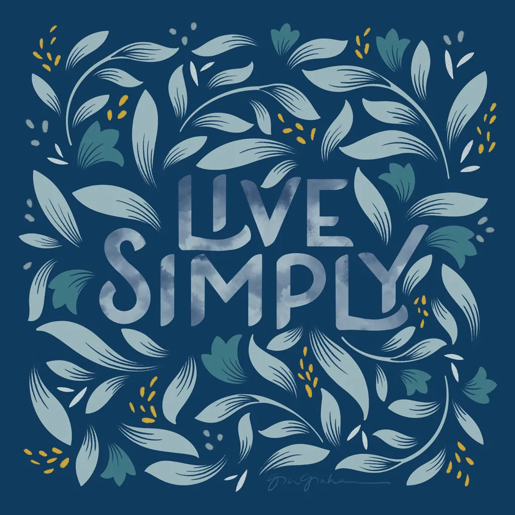 Calm Words I Dark by Gia Graham. SKU 68014a. Archival Giclee Fine art print for wall decor.