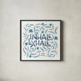 Calm Words II by Gia Graham. Shown in a sleek black glass frame for a contemporary gallery look. Available as an archival giclee rolled canvas, fine art paper, or poster print. SKU 68013a.
