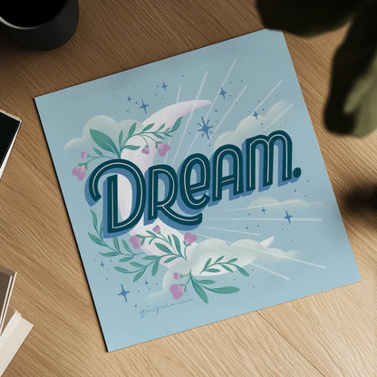 Celestial Dreams I by Gia Graham. Shown as a detailed flat fine art print, highlighting archival giclee quality. Available as an archival giclee rolled canvas, fine art paper, or poster print. SKU 92929a.