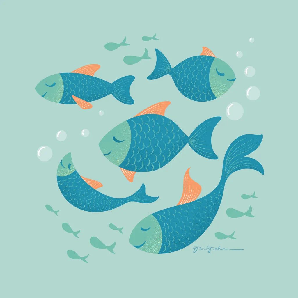 Cool School I by Gia Graham. SKU 82543a. Archival Giclee Fine art print for wall decor.