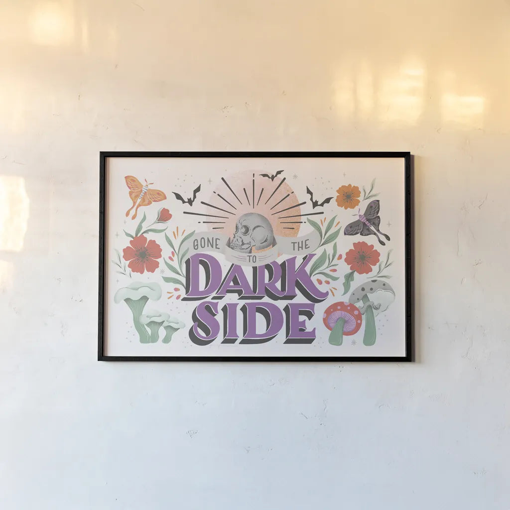 Dark Side I by Gia Graham. shown as a paper print in a black flame. Available as a archival giclee rolled canvas, fine art paper, or poster print. SKU 81625i.