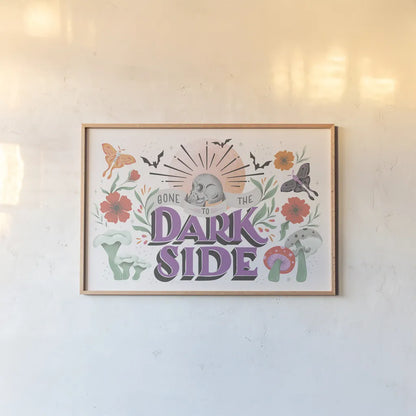 Dark Side I by Gia Graham. shown as a paper print in a natural frame. Available as a archival giclee rolled canvas, fine art paper, or poster print. SKU 81625i.