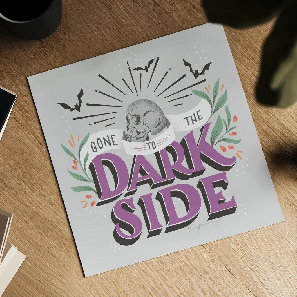 Dark Side II by Gia Graham. Shown as a detailed flat fine art print, highlighting archival giclee quality. Available as an archival giclee rolled canvas, fine art paper, or poster print. SKU 81626a.