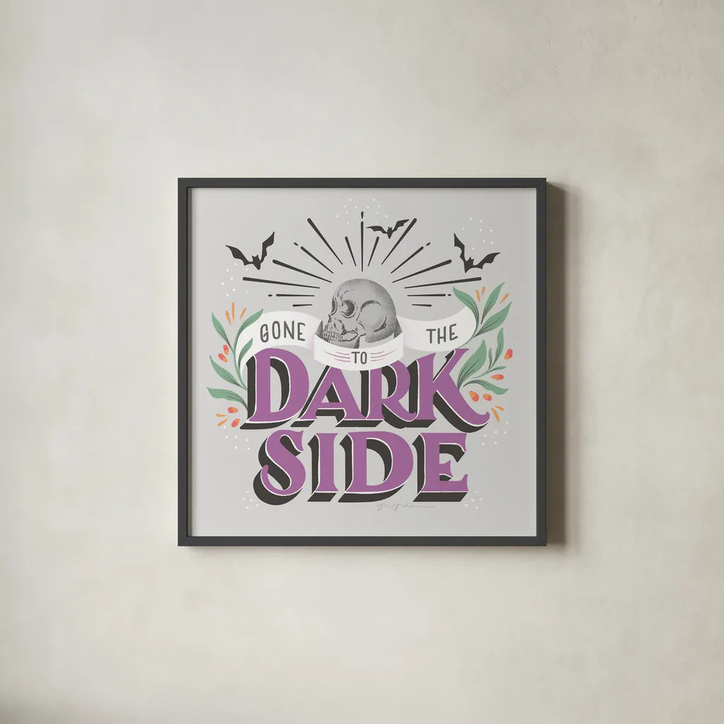 Dark Side II by Gia Graham. Shown in a sleek black glass frame for a contemporary gallery look. Available as an archival giclee rolled canvas, fine art paper, or poster print. SKU 81626a.