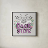 Dark Side II by Gia Graham. Shown in a sleek black glass frame for a contemporary gallery look. Available as an archival giclee rolled canvas, fine art paper, or poster print. SKU 81626a.