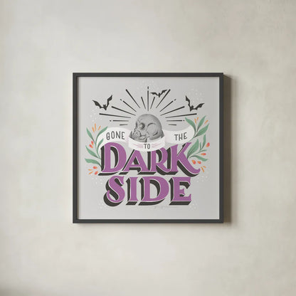 Dark Side II by Gia Graham. Shown in a sleek black glass frame for a contemporary gallery look. Available as an archival giclee rolled canvas, fine art paper, or poster print. SKU 81626a.