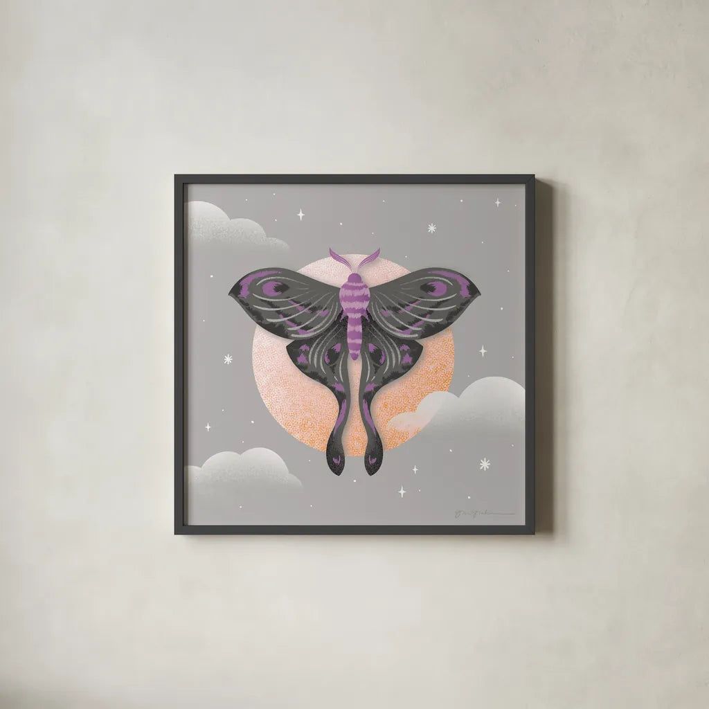 Dark Side III by Gia Graham. Shown in a sleek black glass frame for a contemporary gallery look. Available as an archival giclee rolled canvas, fine art paper, or poster print. SKU 81627a.