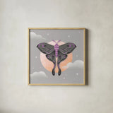 Dark Side III by Gia Graham. Shown in a natural wood glass frame for a timeless modern aesthetic. Available as an archival giclee rolled canvas, fine art paper, or poster print. SKU 81627a.